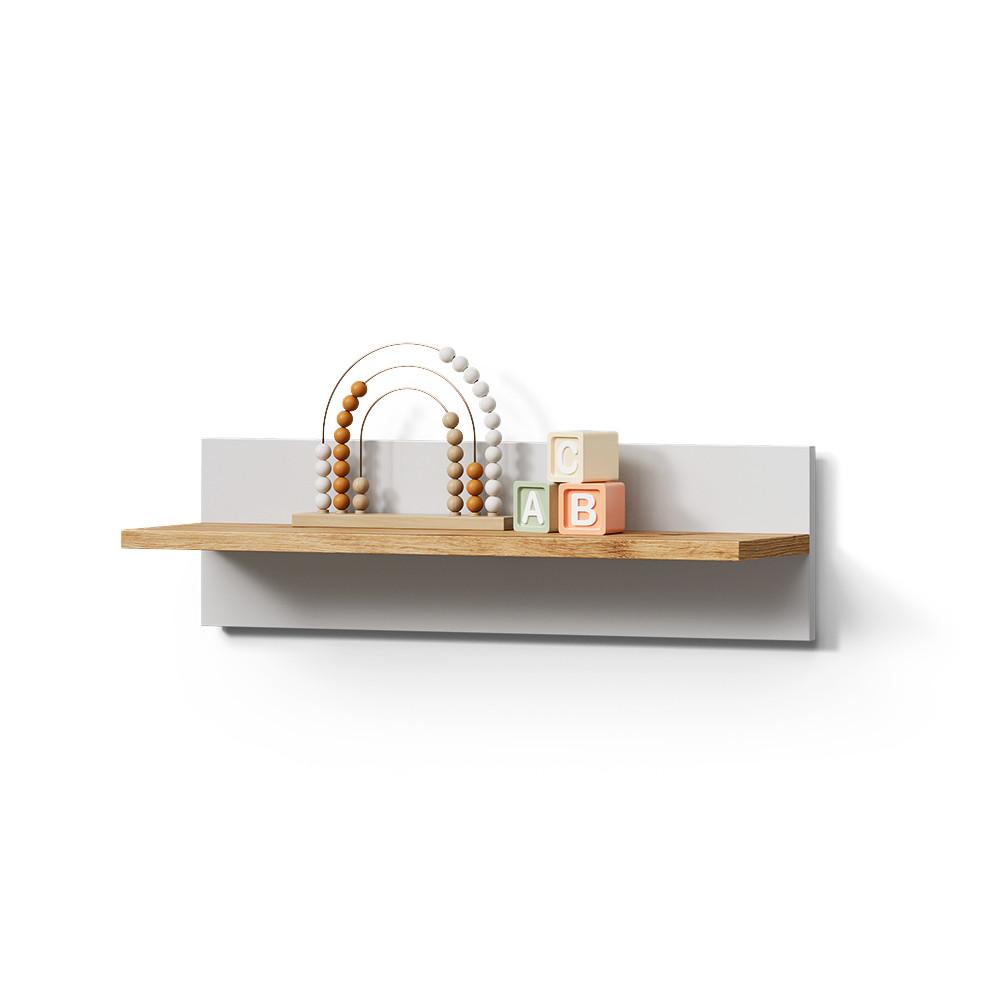 WANDREGAL KINDERZIMMER Mailo Weiß/Artisan 70 x 20 cm - Weiß/Eiche Artisan, Holzwerkstoff (70/20/18.4cm) - Livinity®