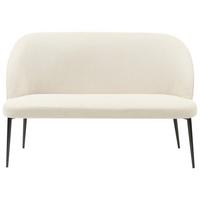 2-SITZER-KÜCHENSOFA hellbeige Osby - Beige/Schwarz, Textil (130/85/49cm) - Beliani