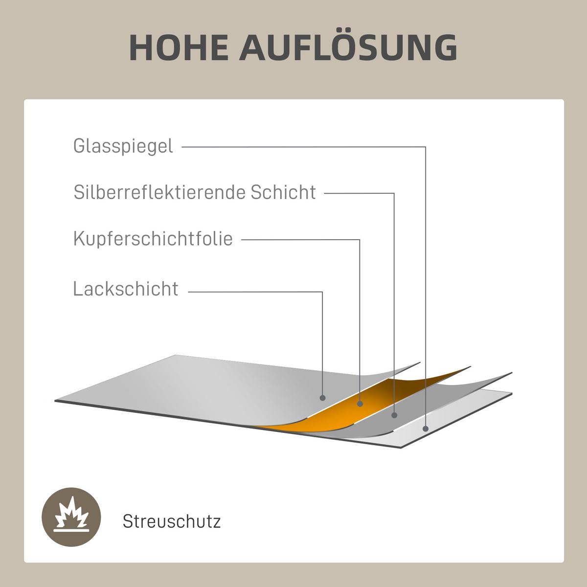 WANDSPIEGEL Glas Metall Gold - Goldfarben, Metall (2/60/90cm) - HOMCOM