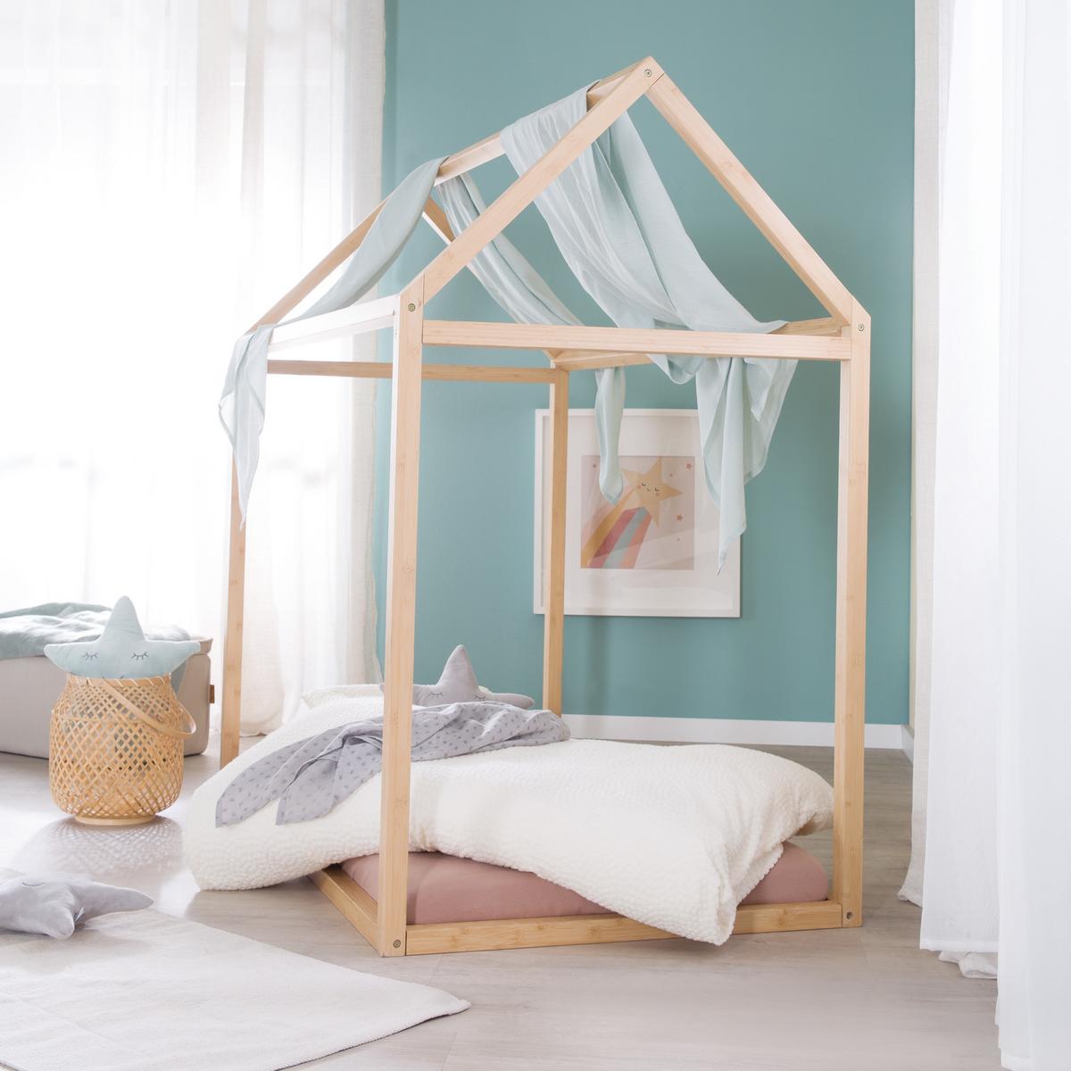 HAUSBETT 70 x 140 cm Montessori Bambus - Naturfarben, Holzwerkstoff (70/140cm) - Roba