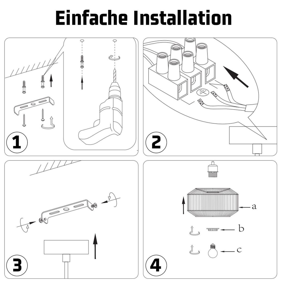 KRONLEUCHTER Funkelgard 25.0/25.0/140.0 cm - Schwarz, Metall (140/25/25cm) - ZMH
