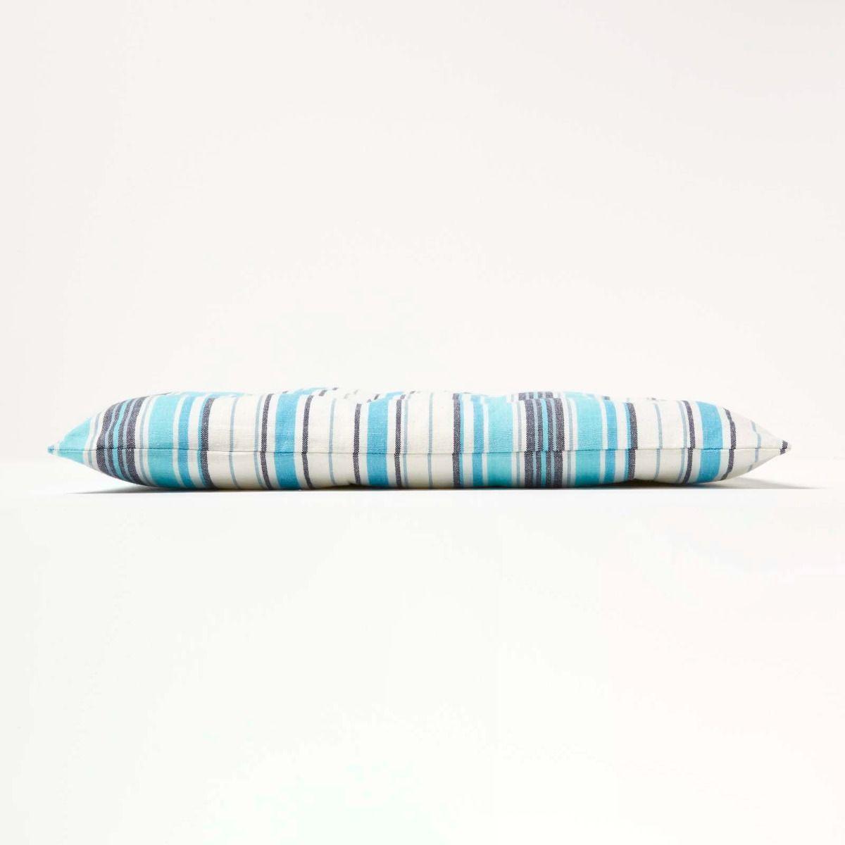 STUHLKISSEN New England gestreift 40/40/5 cm - Blau, Textil (40/40/5cm) - Homescapes