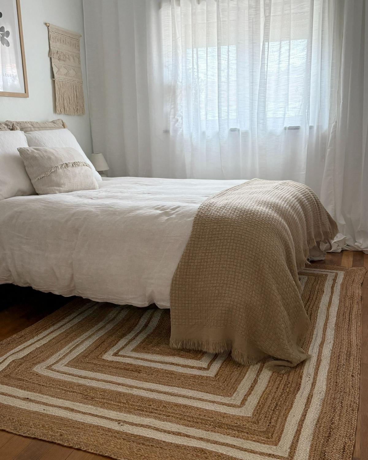 TEPPICH geflochten Beige 160/230 cm Elmali - Beige, Naturmaterialen (160/230cm) - Beliani