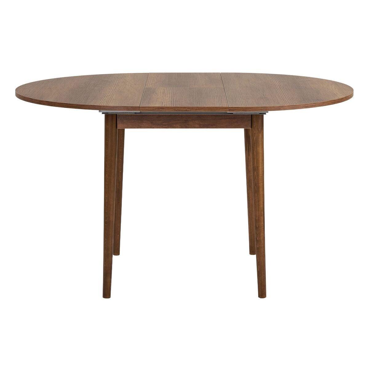 ESSTISCH ausziehbarer von 100 bis 131 cm mit runder Tischplatte 100/100/75 cm - Naturfarben, Holzwerkstoff (111/100/75cm) - Calicosy