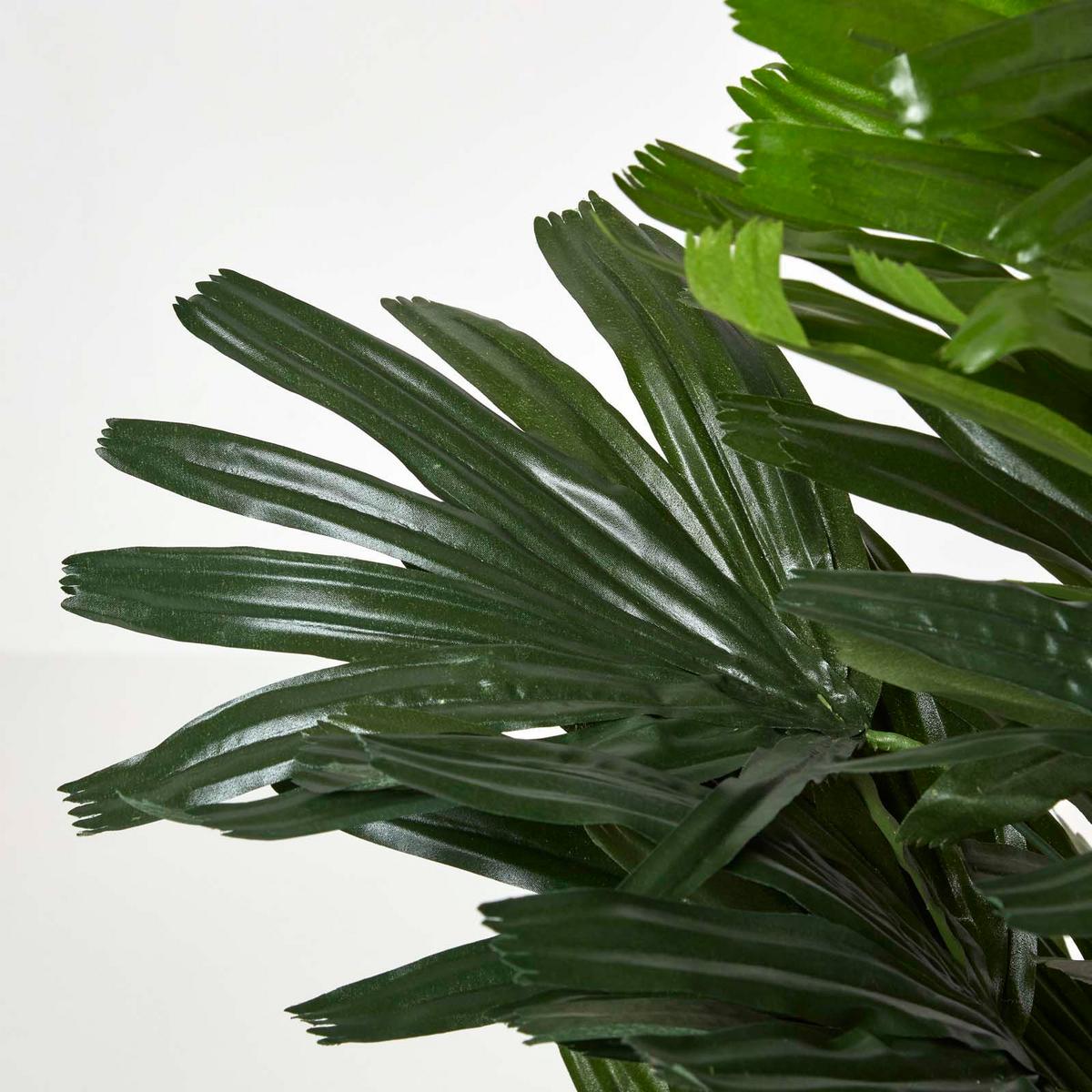 KUNSTPALME Rhapis, 120 cm - Grün, Kunststoff (120cm) - Homescapes