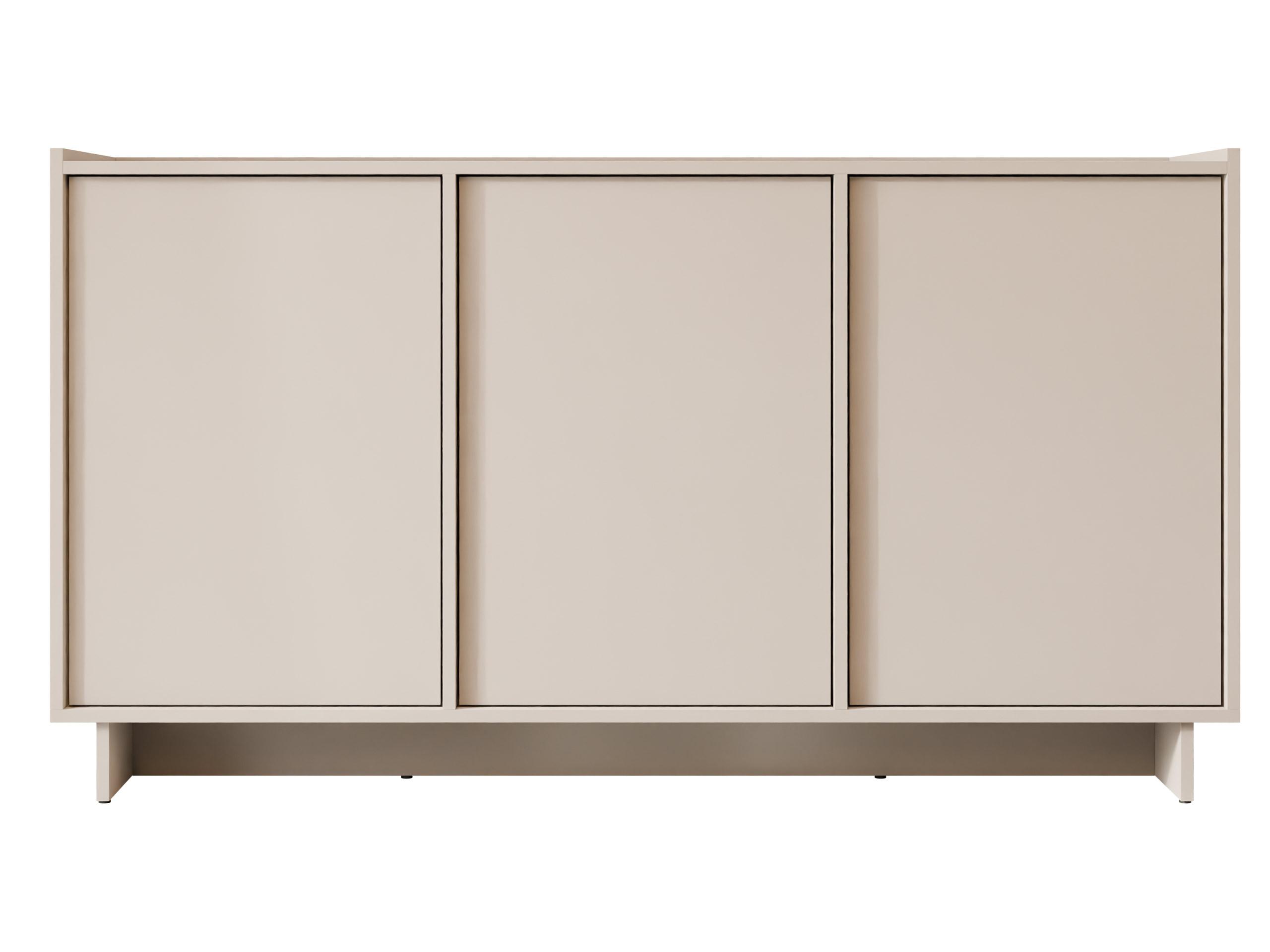 SIDEBOARD Yasumi K147 - Kaschmir/Schwarz, Holzwerkstoff/Kunststoff (147/82/39cm) - MIRJAN24
