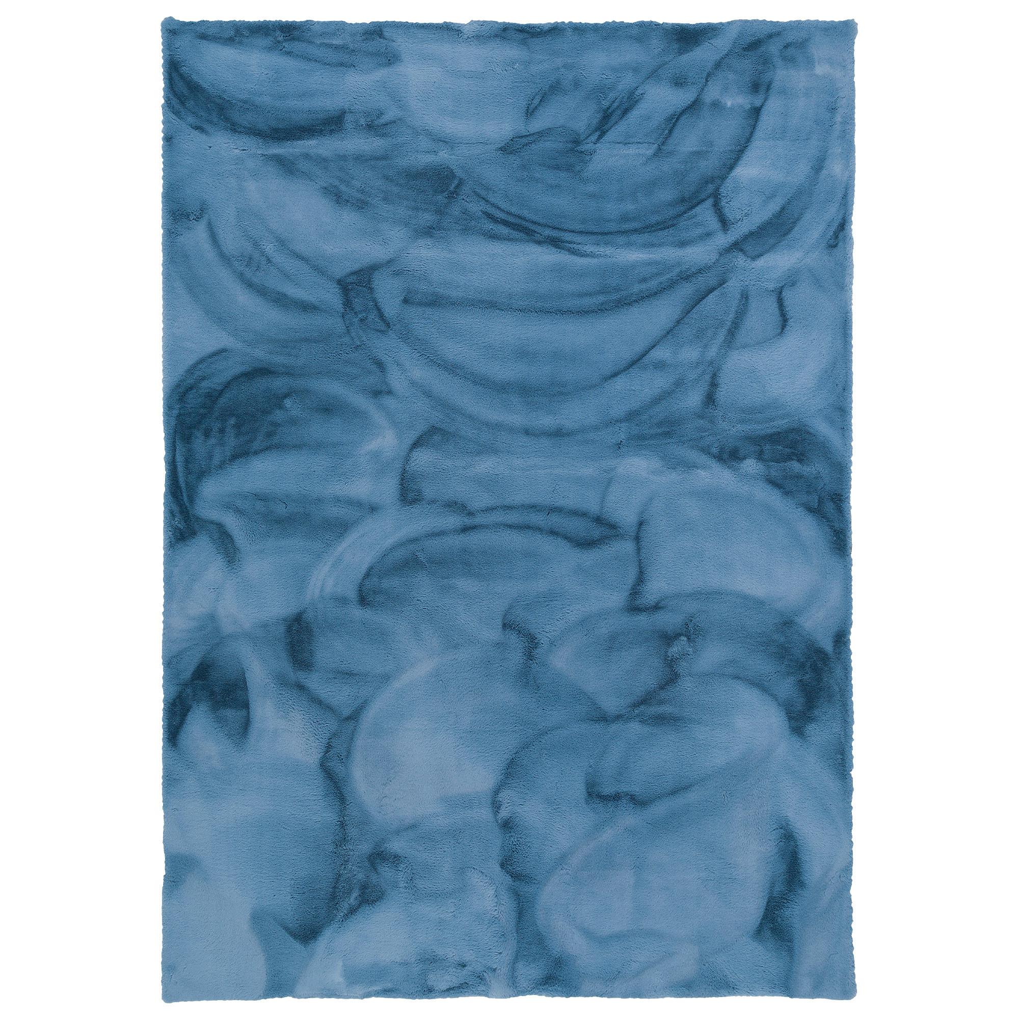 FELLTEPPICH LUXUS SUPER SOFT PLUSH - Blau, Textil (140/180cm) - Pergamon