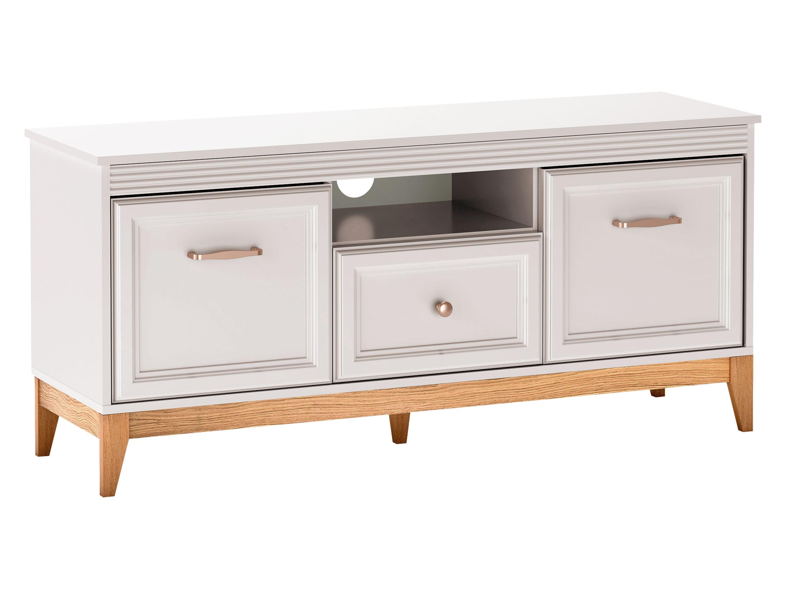 TV-LOWBOARD Windsor W-08 - Kaschmir/Eichefarben, Holz/Holzwerkstoff (136/62/41cm) - MIRJAN24