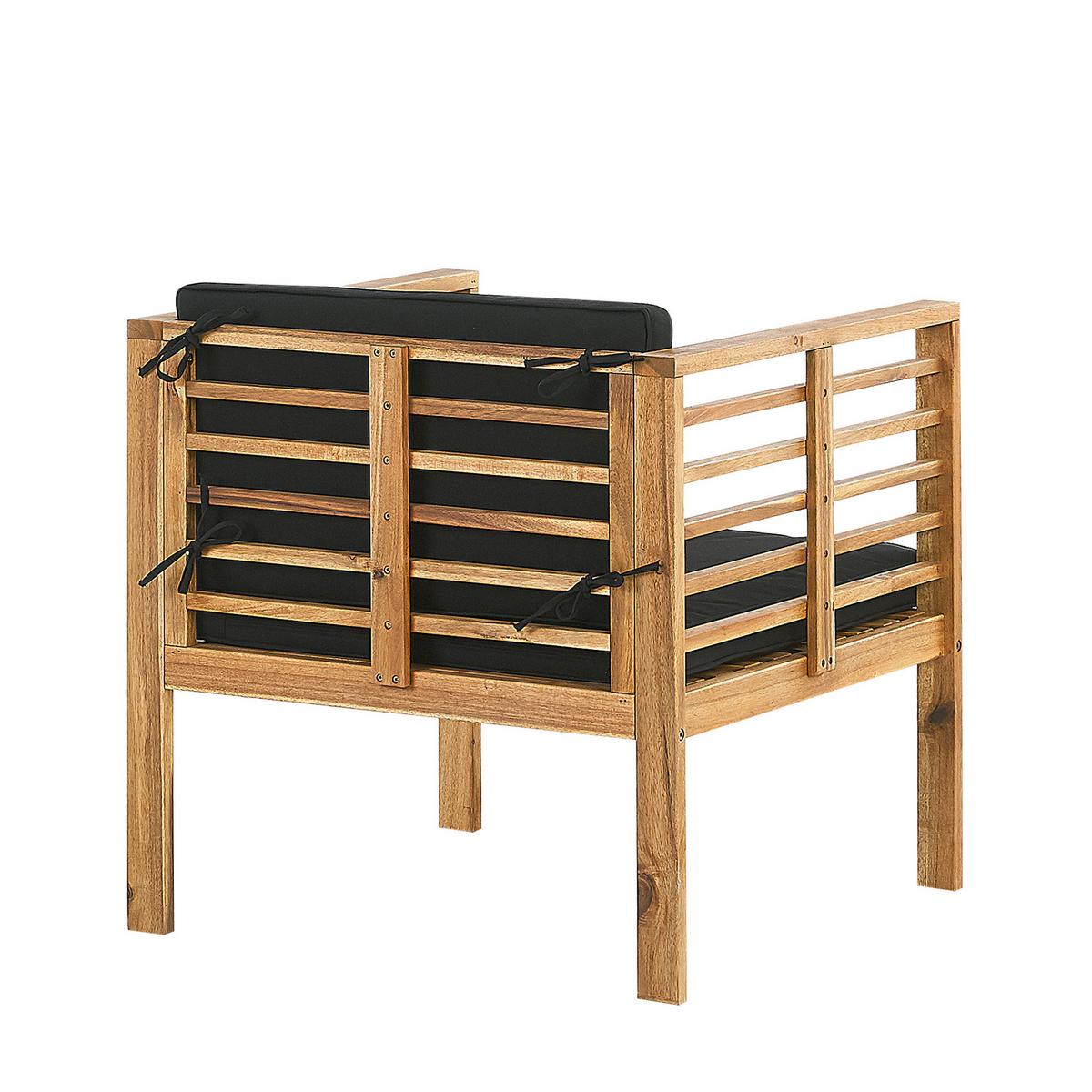 4-SITZER LOUNGE SET Akazienholz Hellbraun Pacific - Hellbraun, Holz - Beliani