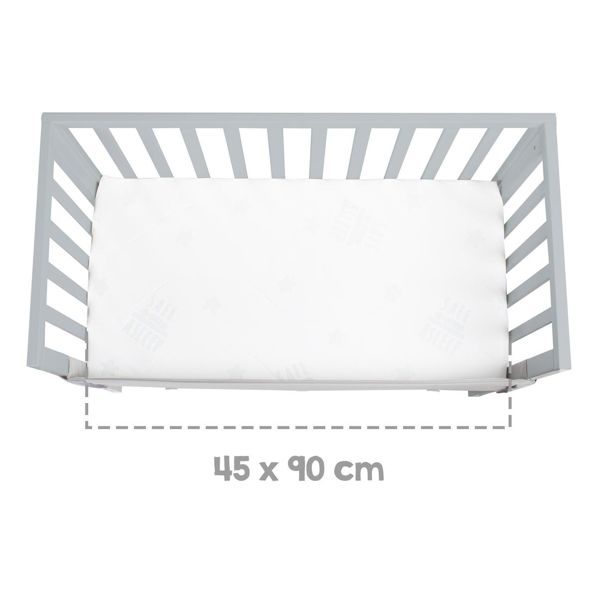BEISTELLBETT 3in1 Set 90 x 45 cm - Taupe/Weiß, Holzwerkstoff (45/90cm) - Roba