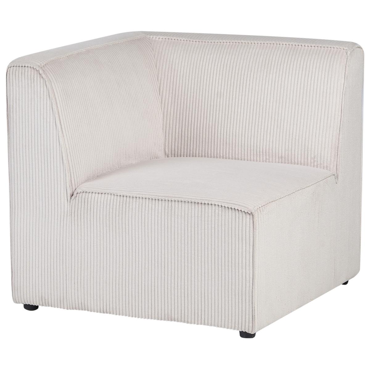 ECKSOFA Modul 4-Sitzer rechtsseitig Beige Cord Lemvig - Beige, Textil (250/166cm) - Beliani