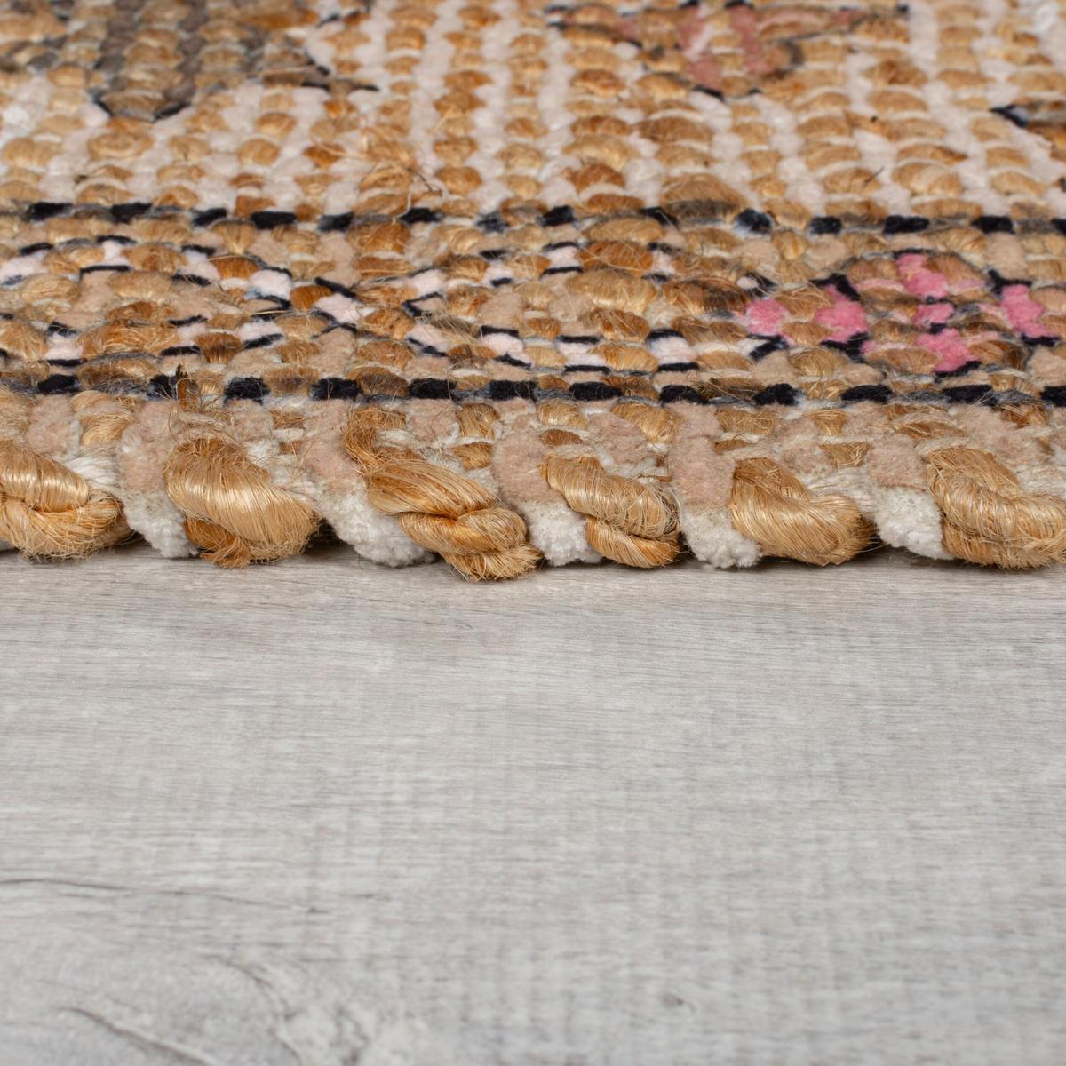 JUTETEPPICH AVILL, orientalisch, Rosa, 60 x 230 cm - Rosa, Textil (230/60cm) - KADIMA DESIGN