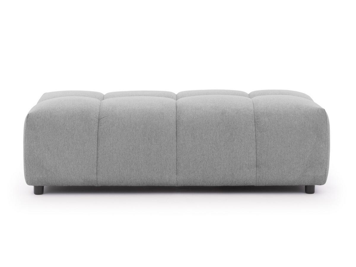 HOCKER Bubble mit Sitzfläche in Bubble-Optik aus weichem Grau Strukturstoff mit schöner Sitzkomfort - Schwarz/Grau, Holz/Kunststoff (147/42/74cm) - S-Style Möbel