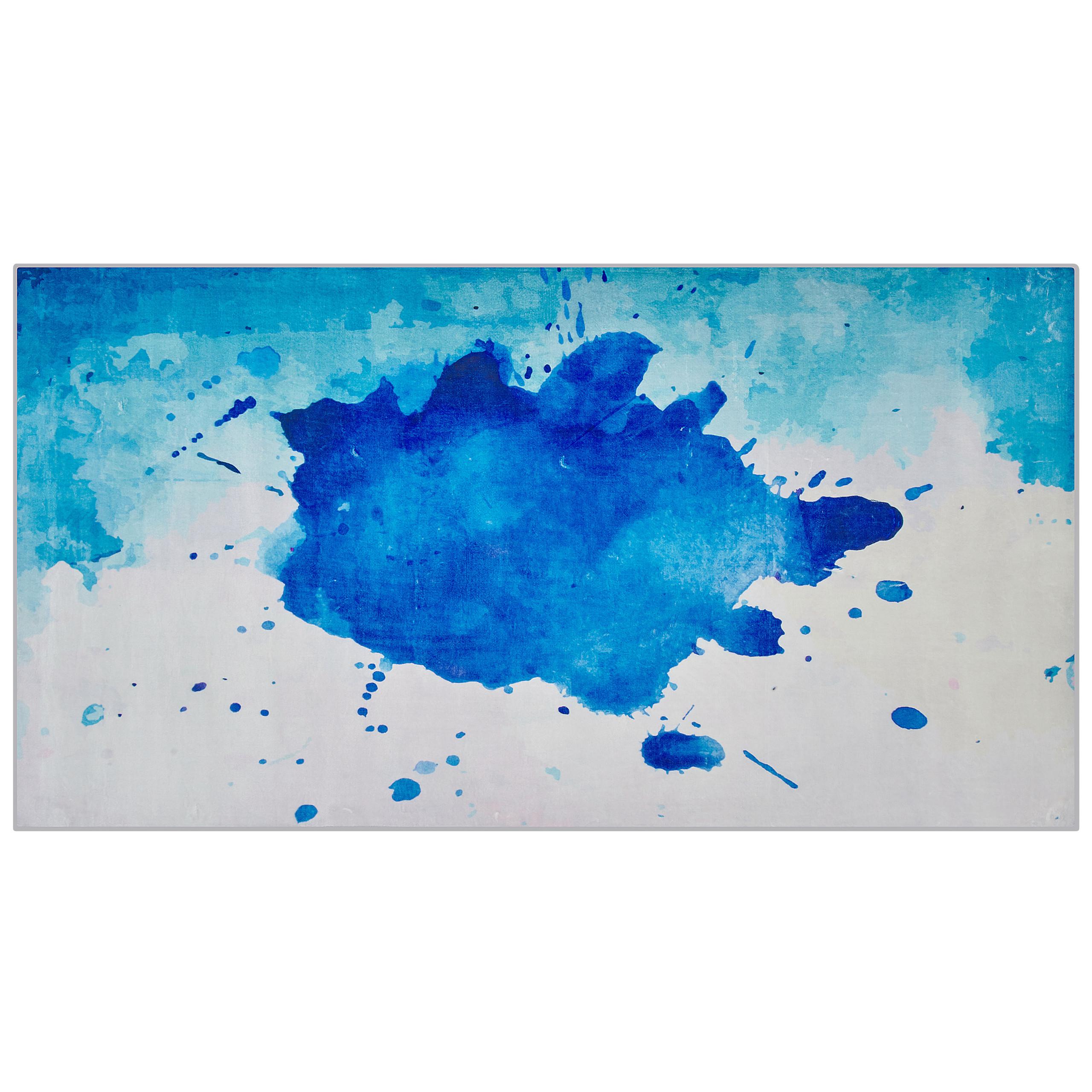 KURZFLOR-TEPPICH Odalar 150/80 cm - Blau, Kunststoff (80/150cm) - Beliani