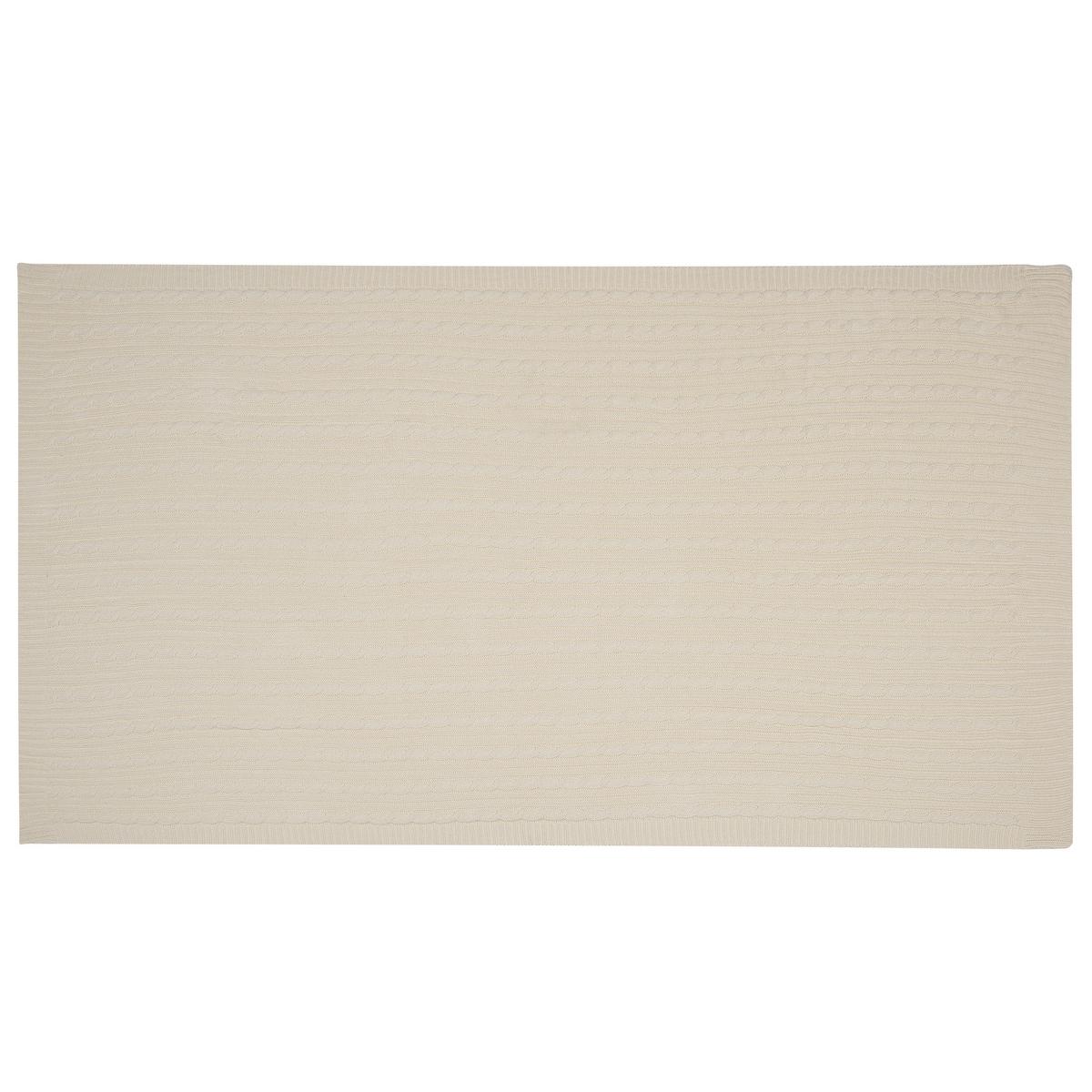 DECKE Helles Beige Anamur 180/110 cm - Beige, Naturmaterialien/Textil (110/180cm) - Beliani
