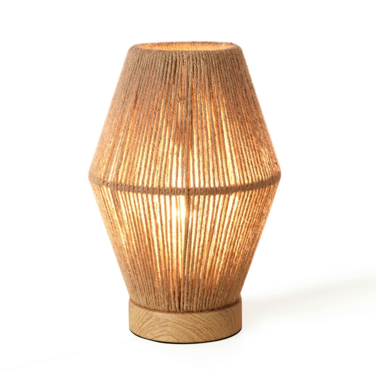 TISCHLEUCHTE Arundel - Naturfarben, Naturmaterialen/Metall (16/16/25cm) - lux.pro