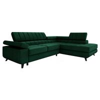 ECKSOFA Nord Premium, Seite: Rechts - Smaragdgrün/Anthrazit, Holz/Textil (264/203cm) - MIRJAN24