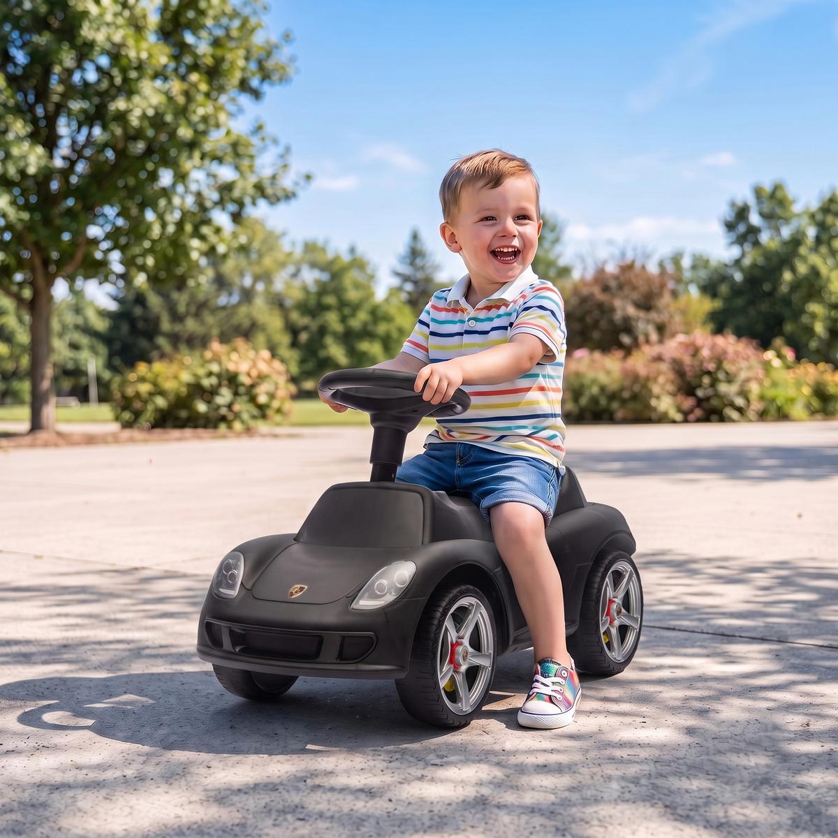 KINDER-RUTSCHAUTO PP Schwarz - Schwarz, Kunststoff (63/28.5/38cm) - AIYAPLAY