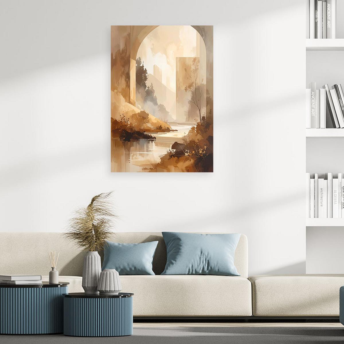 LEINWANDBILD Landschaften 40x60cm - Beige, Textil (40/60cm) - Feeby