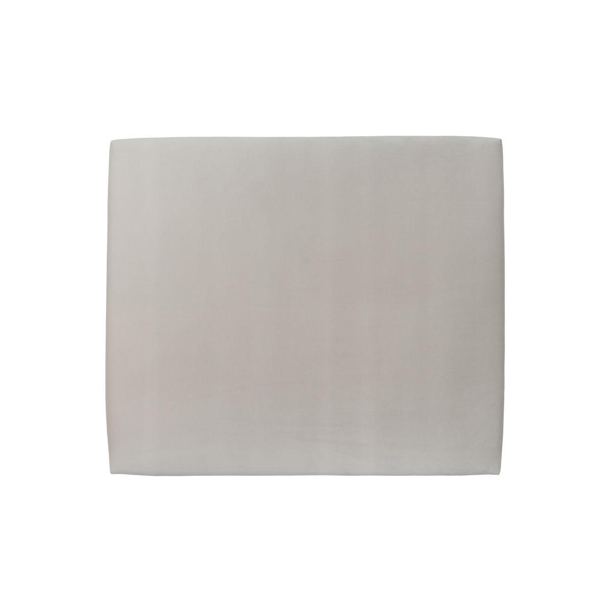 KOPFTEIL gepolstertes – hellgrauer Samtstoff - 160 cm - Beige/Hellgrau, Karton/Holz (160/120/10cm) - Sommeil de Plomb