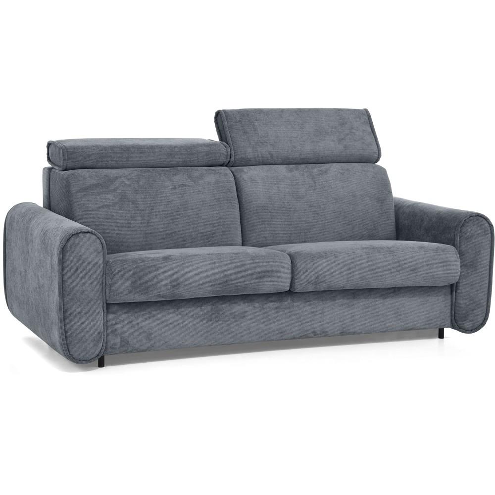 SCHLAFSOFA Pavarti mit italienischem Gestell, 180x195, Dunkelgrau - Dunkelgrau/Schwarz, Holzwerkstoff/Textil (234/88/100cm) - Beautysofa
