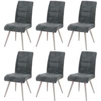 ESSZIMMERSTUHL Blau 6er-Set - Blau, Textil (68/97/64cm) - MCW