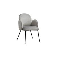 ESSZIMMERSTUHL DEON Grau Velvet (1er-Set) - Grau, Textil (59/84/62cm) - KAWOLA