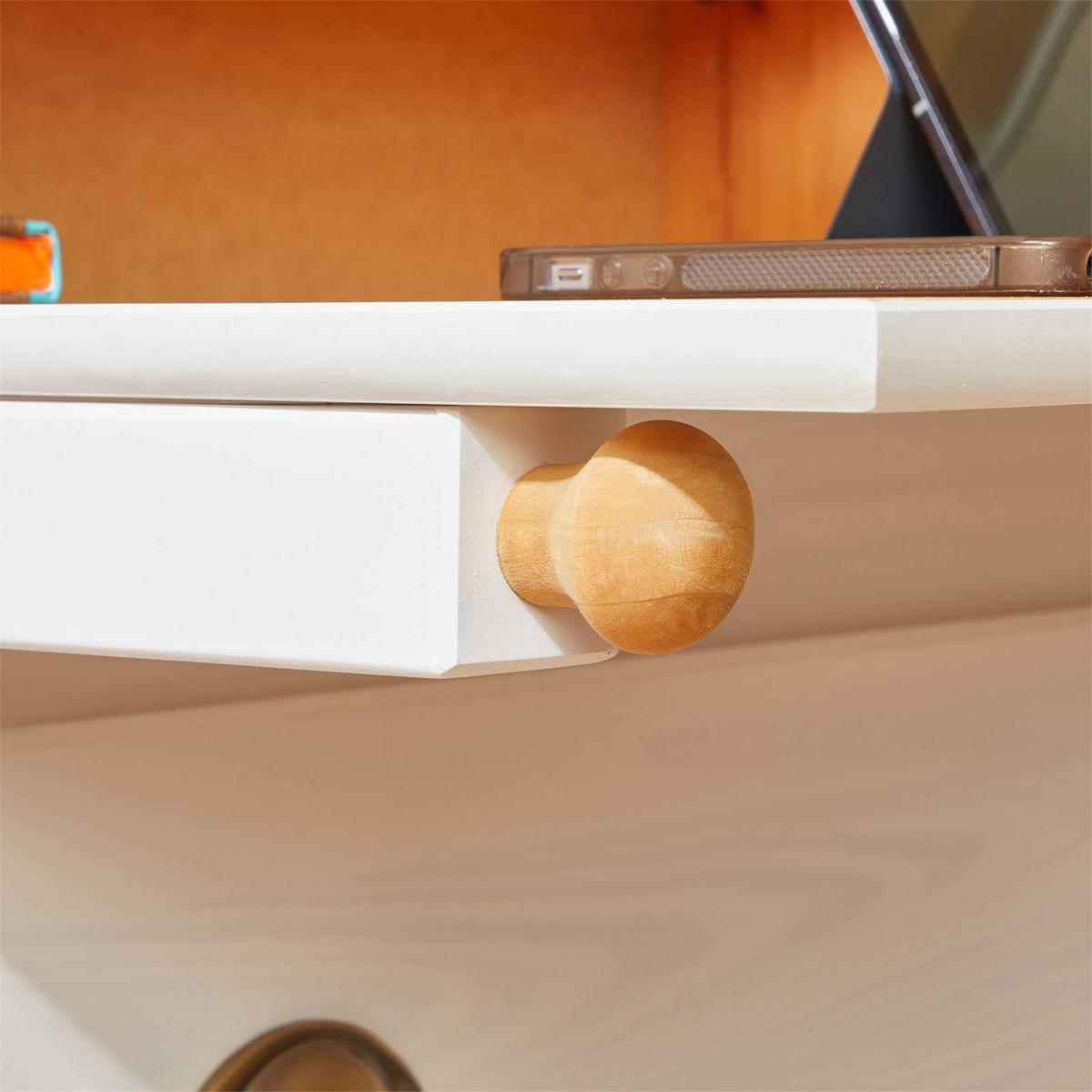 SEKRETÄR GOMES weiß/braun - Weiß/Braun, Holz (38/82/108cm) - IDIMEX