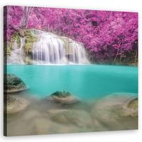 WANDBILD landschaften lila - Lila, Textil (30/30cm) - Feeby