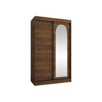 SCHWEBETÜRENSCHRANK Selfie 120 cm - Silberfarben/Nussbaumfarben, Holzwerkstoff/Kunststoff (120/200/62cm) - MIRJAN24