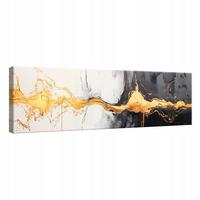 LEINWANDBILD Abstrakt Schwarz Modern 145x45 - Multicolor, Holzwerkstoff (145/45cm) - Wallarena