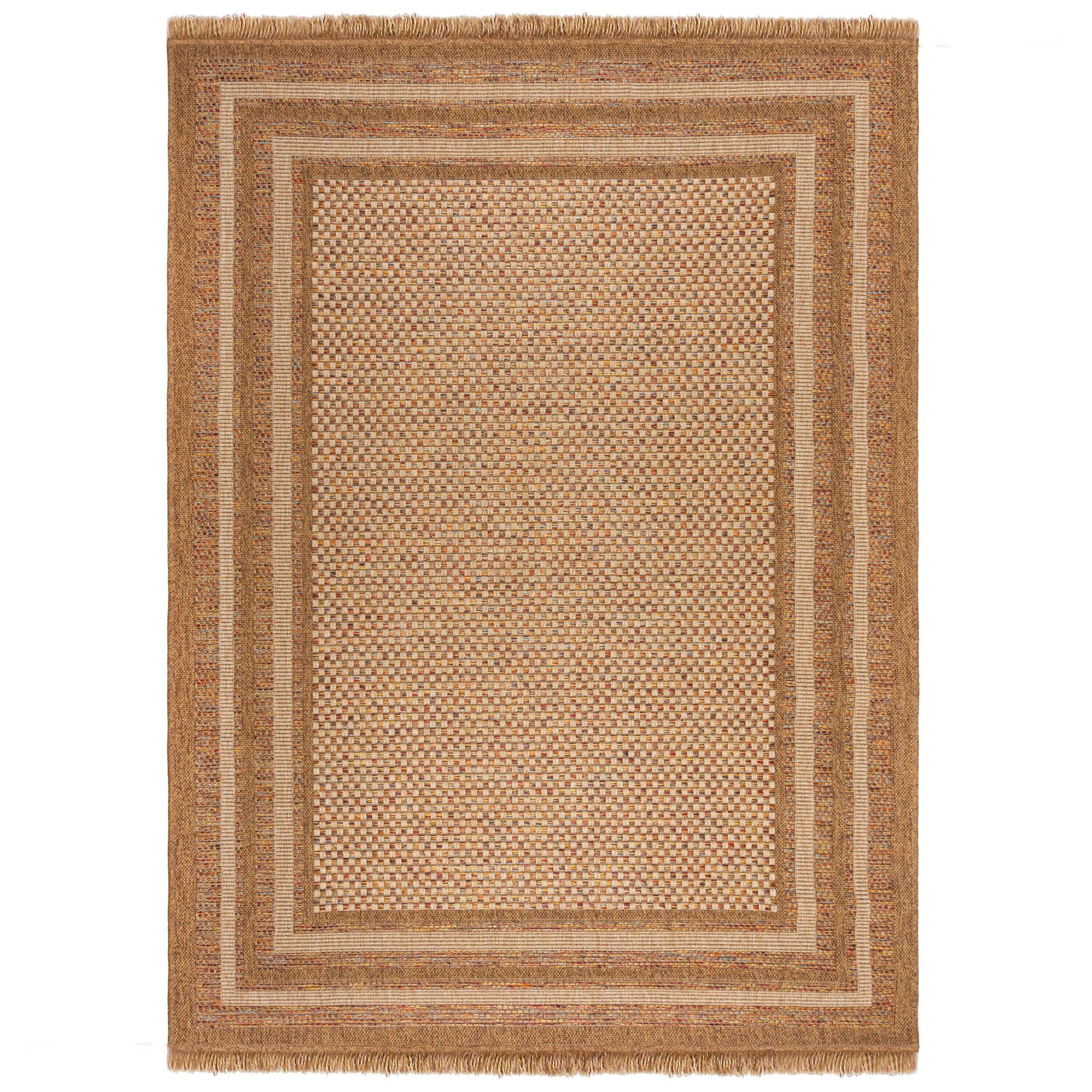 OUTDOORTEPPICH Waschbar CLYST, im Boho-Stil, aus Polypropylen, Ocker, 120 x 170 cm - Braun, Textil (120/170cm) - KADIMA DESIGN