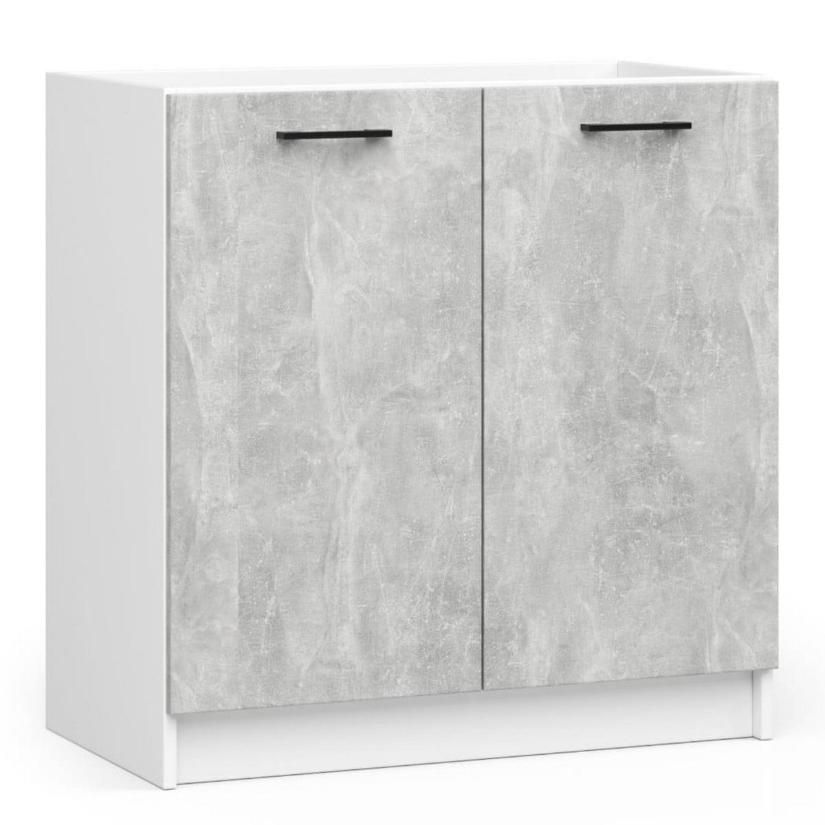 KÜCHENLEERBLOCK Beton 203/180/46 - Grau, Holzwerkstoff (180/203/46cm) - RAUMHIRSCH FURNITURE