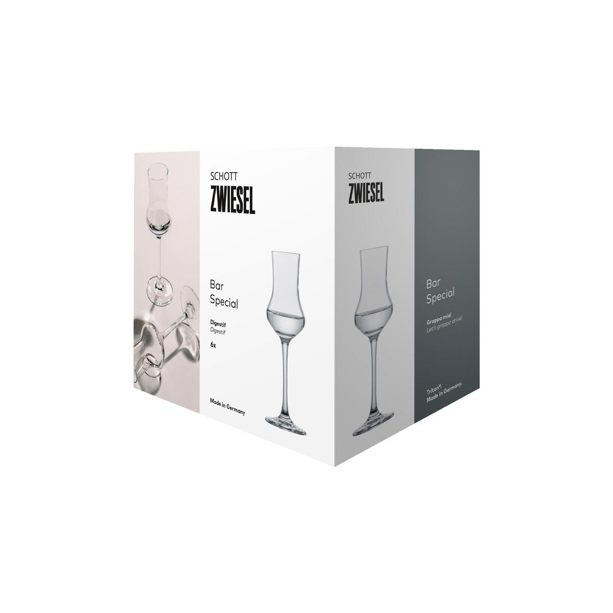 DIGESTIFGLÄSER BAR SPECIAL transparent 95 ml 6er Set - Transparent, Glas (0.095L) - Schott Zwiesel