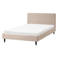 BETT mit Lattenrost 120/200 cm Beige Fitou - Beige/Braun, Textil (120/200cm) - Beliani