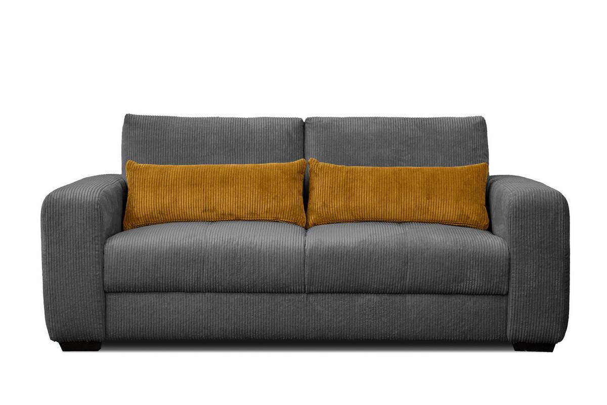 SOFA OLI 3-Sitzer, dunkelgrau - Dunkelgrau, Holz/Textil (208/91/108cm) - Wozimo