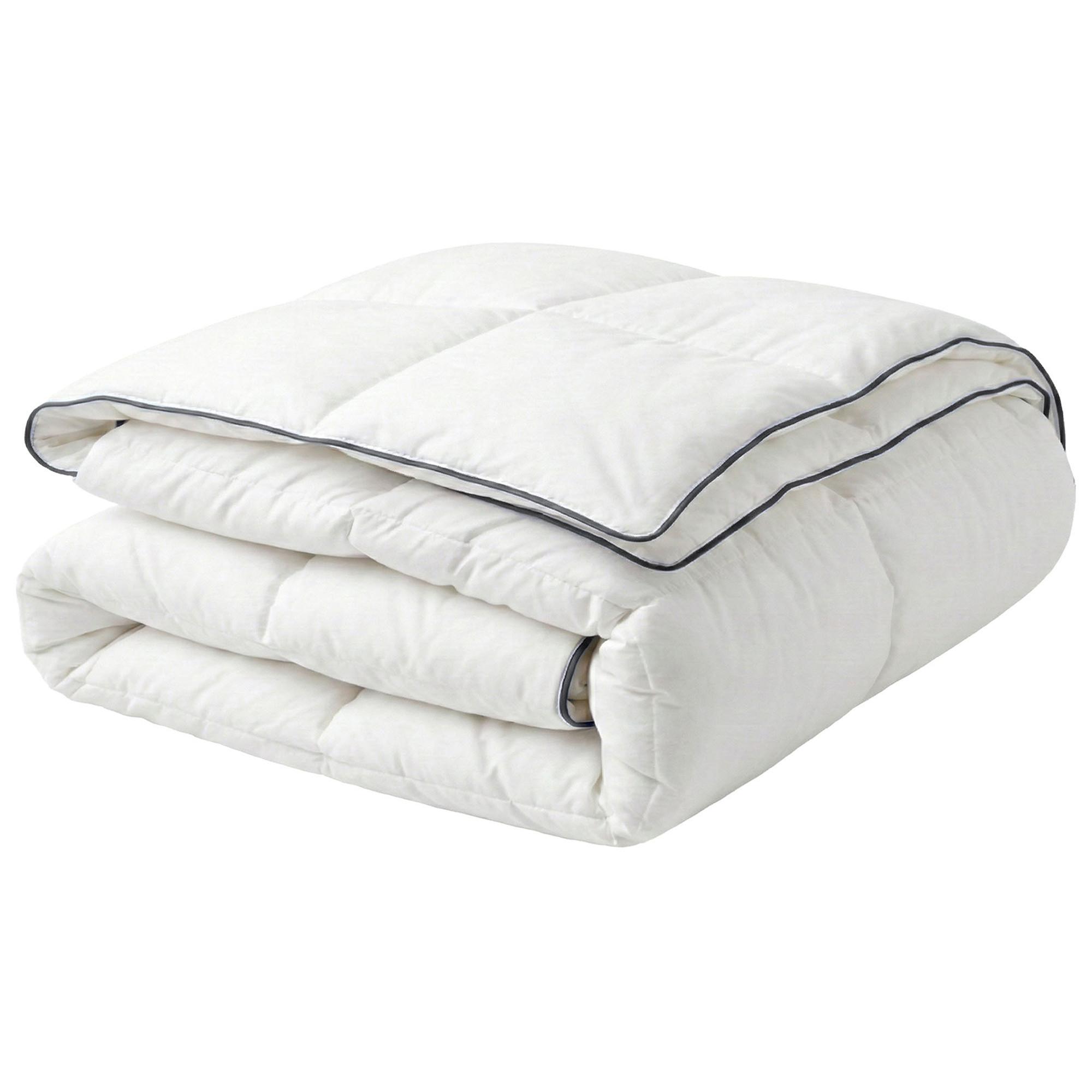 BETTDECKE Zweilagig Mikrofaser 4-Jahreszeiten 220/240 cm Teleno - Weiß, Textil (240/200cm) - Beliani