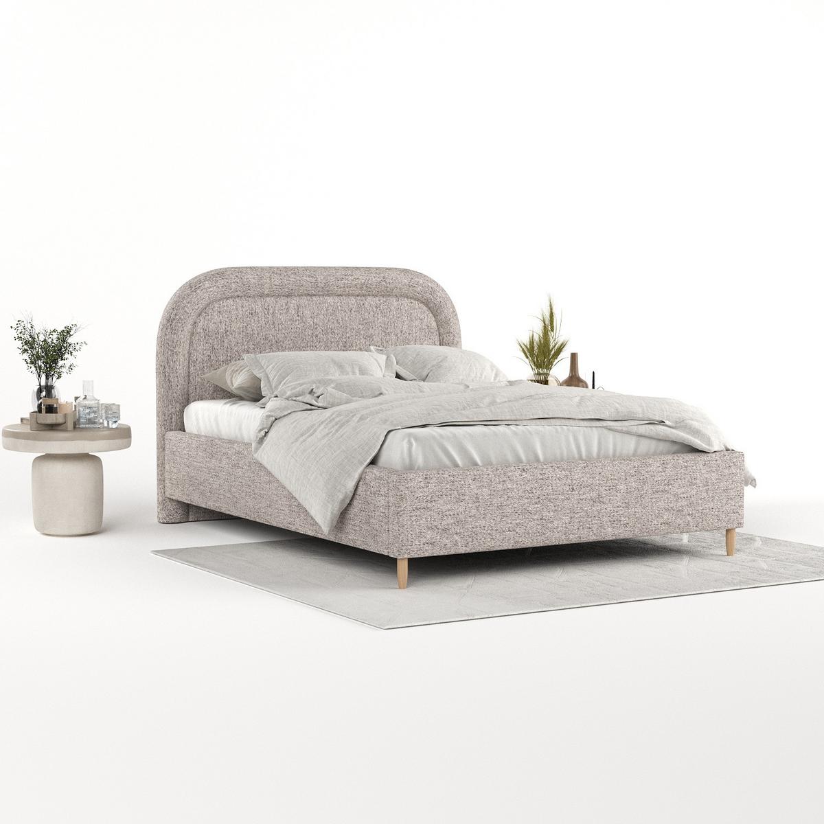 POLSTERBETT Zoya 120/200 cm Beige im Neve Stoff - Beige/Naturfarben, Holz/Holzwerkstoff (120/200cm) - AltaBeds