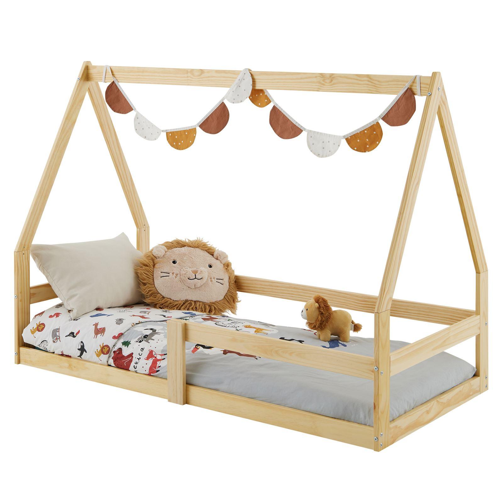 HAUSBETT LUSIA 80x160 cm natur - Naturfarben, Holz (85/125/164cm) - IDIMEX