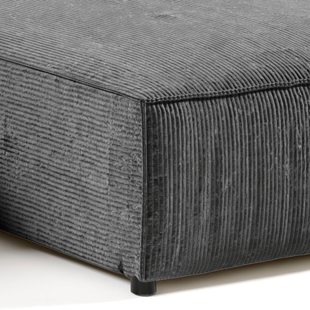 ECKSOFA Isaac 4 Sitzplätze Dunkelgrau - Grau, Holzwerkstoff (294/185cm) - Petits-meubles