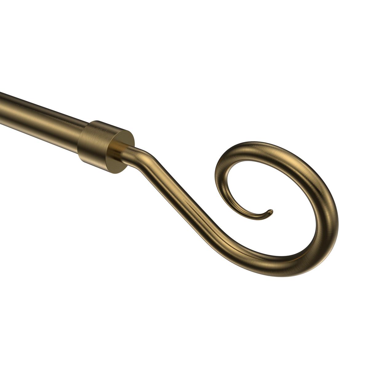 ENDSTÜCKE FÜR GARDINENSTANGEN 16 mm Ø, Allegra Messing Antik, Packung 2 Stück - Messingfarben/Bronzefarben, Metall (11.4/5.5/5.5cm) - INTERDECO