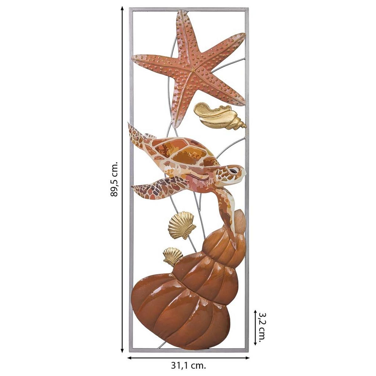 WANDDEKO-OBJEKT aus Metall, 31x90x3cm - Multicolor, Metall (31.1/3.2/89.5cm) - Wanderlust