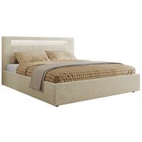 POLSTERBETT GOLD 5 CLASSIC 160/200 - Creme Strukture - Multipocket-Matratze - Creme, Textil (160/200cm) - MKS