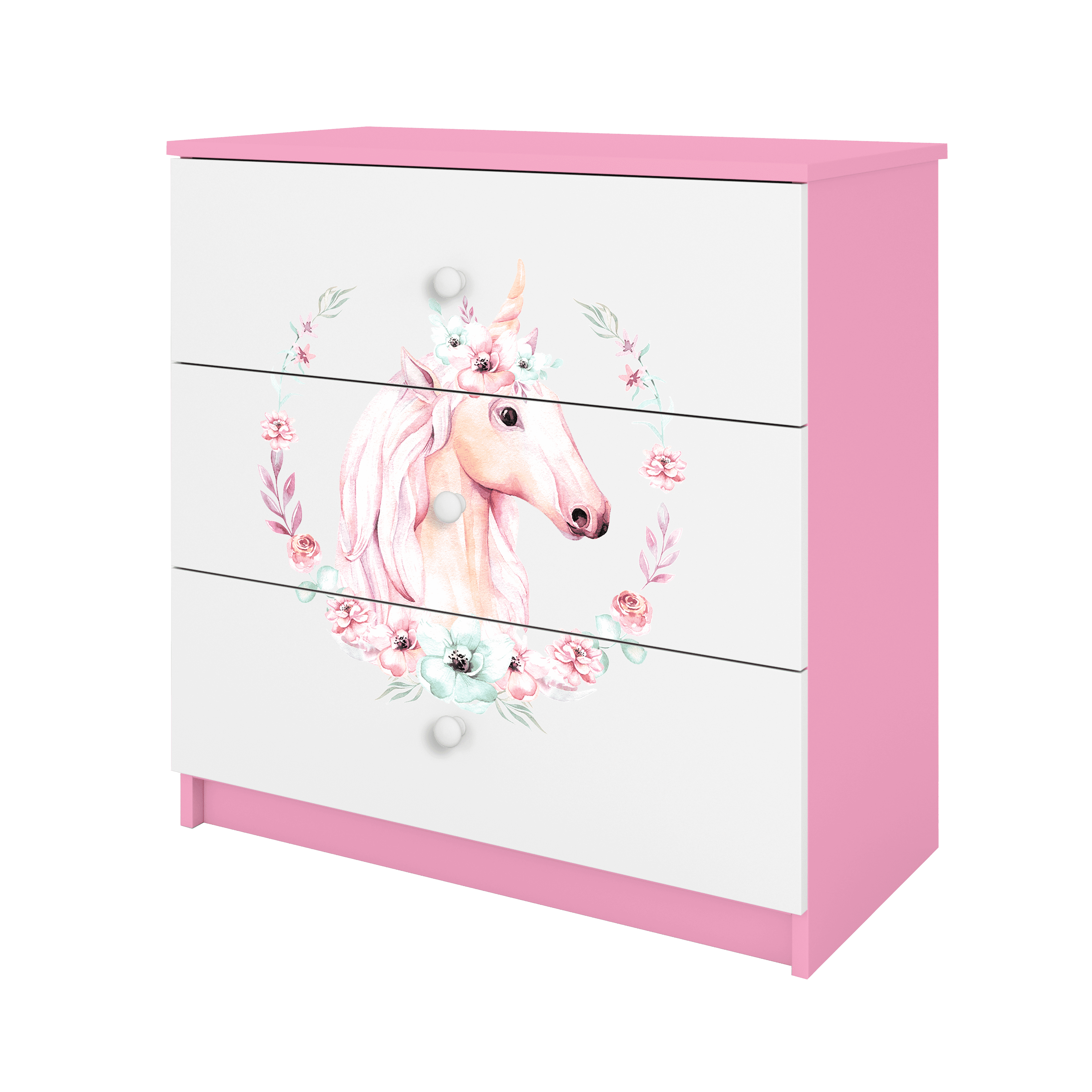 KOMMODE Babydreams Pferd 81/81/41 - Rosa, Holzwerkstoff (81/81/41cm) - RAUMHIRSCH FURNITURE