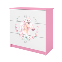 KOMMODE Babydreams Pferd 81/81/41 - Rosa, Holzwerkstoff (81/81/41cm) - RAUMHIRSCH FURNITURE