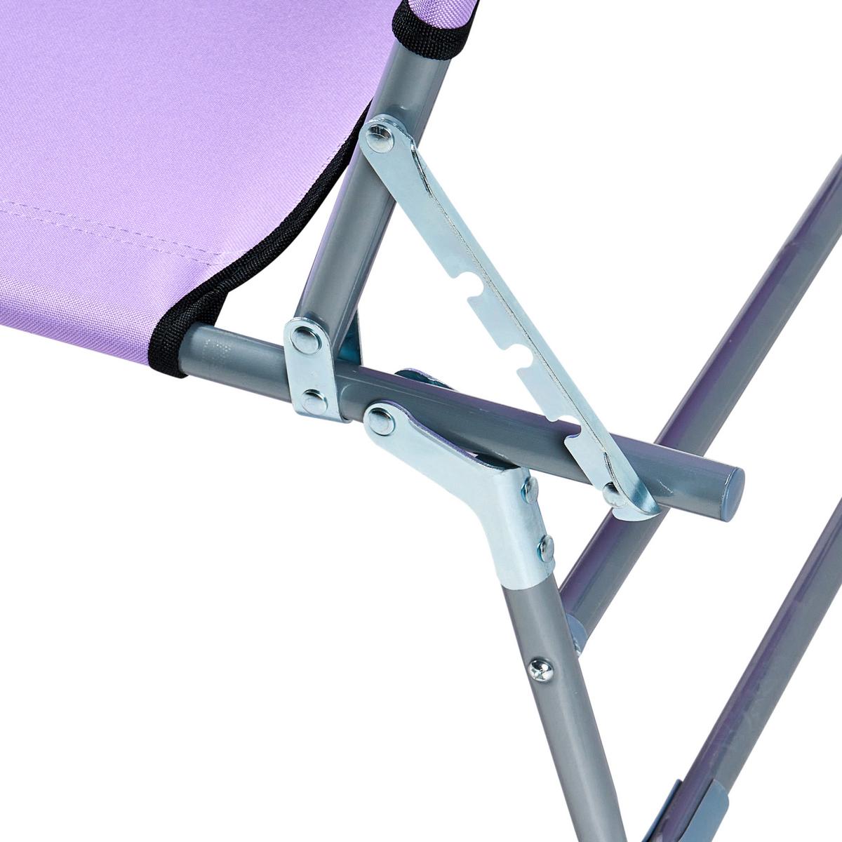 SONNENLIEGE Violett Foligno - Violett, Metall (58/80/201cm) - Beliani
