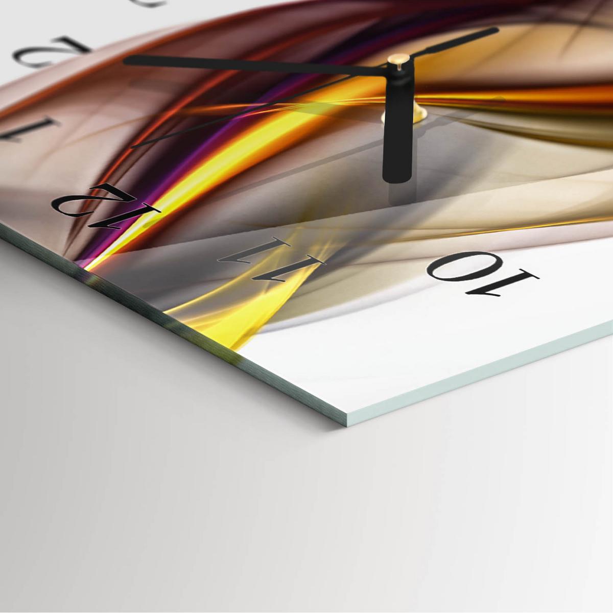 WANDUHR aus Glas 30x60 cm - Abstraktion - Multicolor, Glas (30/60/0.4cm) - TULUP
