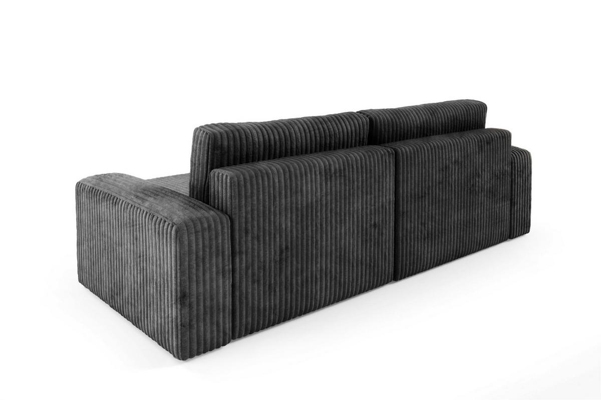 ECKSOFA Natalia - Schwarz, Holzwerkstoff/Textil (149/244cm) - Fun Möbel