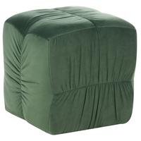 POUF Samtstoff Dunkelgrün Turley - Grün, Textil (57/38/57cm) - Beliani