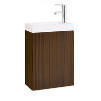 WASCHBECKENUNTERSCHRANK Natur - Weiß/Naturfarben, Keramik/Holzwerkstoff (40/56/22cm) - SoBuy